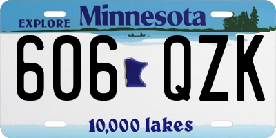 MN license plate 606QZK