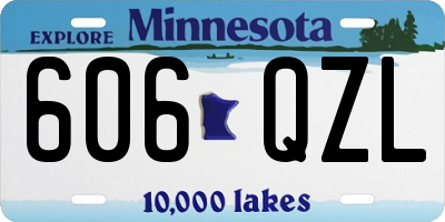 MN license plate 606QZL