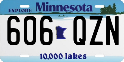 MN license plate 606QZN