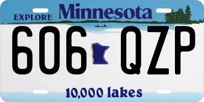 MN license plate 606QZP