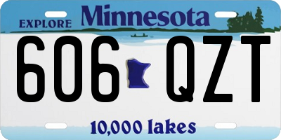 MN license plate 606QZT