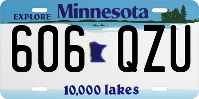 MN license plate 606QZU