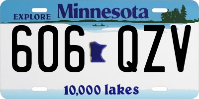 MN license plate 606QZV