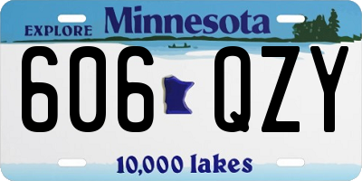 MN license plate 606QZY
