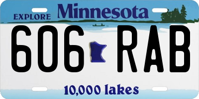 MN license plate 606RAB