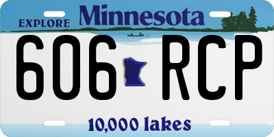 MN license plate 606RCP