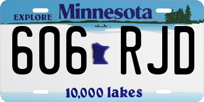 MN license plate 606RJD