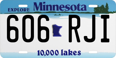 MN license plate 606RJI