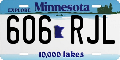 MN license plate 606RJL