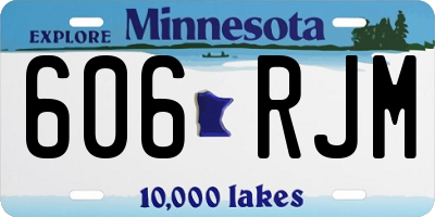 MN license plate 606RJM