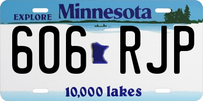 MN license plate 606RJP