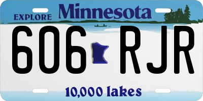 MN license plate 606RJR