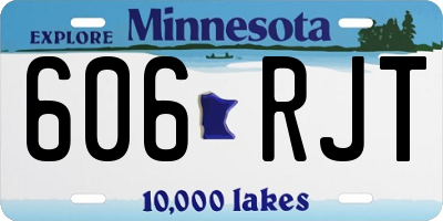 MN license plate 606RJT