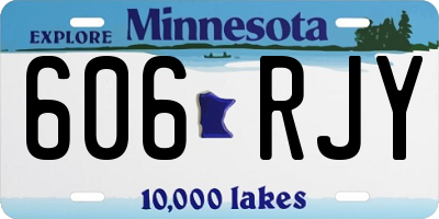 MN license plate 606RJY