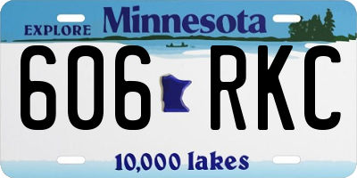MN license plate 606RKC