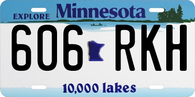 MN license plate 606RKH