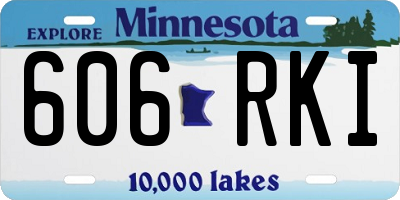 MN license plate 606RKI