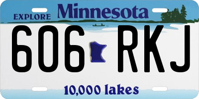 MN license plate 606RKJ