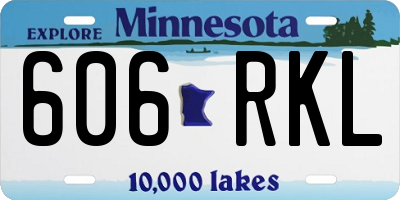 MN license plate 606RKL