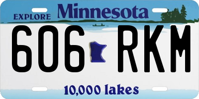 MN license plate 606RKM