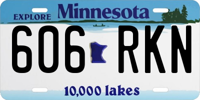 MN license plate 606RKN