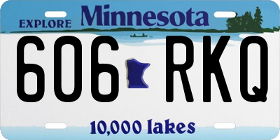 MN license plate 606RKQ