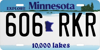 MN license plate 606RKR