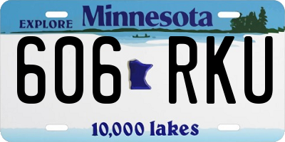 MN license plate 606RKU