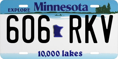 MN license plate 606RKV