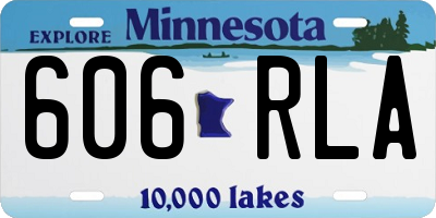 MN license plate 606RLA