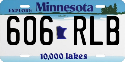 MN license plate 606RLB