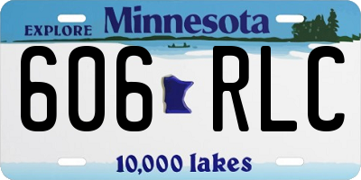 MN license plate 606RLC
