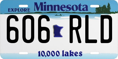 MN license plate 606RLD