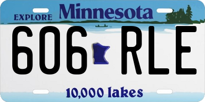 MN license plate 606RLE