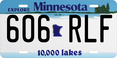 MN license plate 606RLF