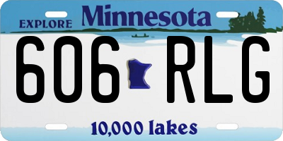 MN license plate 606RLG