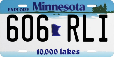 MN license plate 606RLI