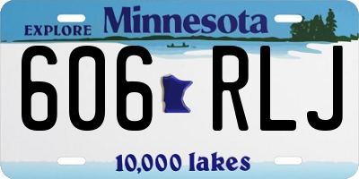 MN license plate 606RLJ