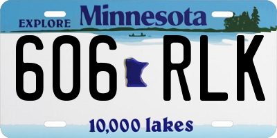 MN license plate 606RLK