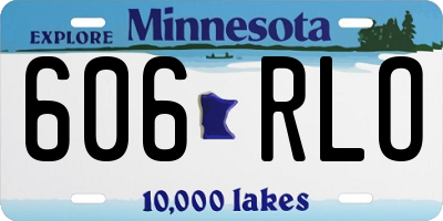 MN license plate 606RLO
