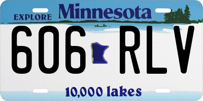 MN license plate 606RLV