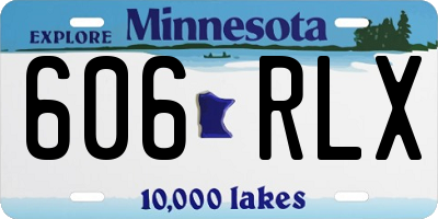 MN license plate 606RLX