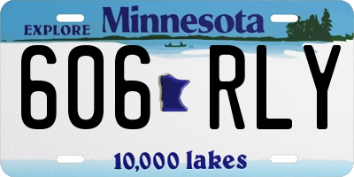 MN license plate 606RLY