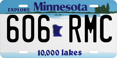 MN license plate 606RMC