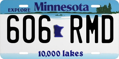 MN license plate 606RMD