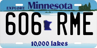 MN license plate 606RME