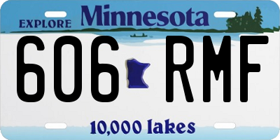 MN license plate 606RMF