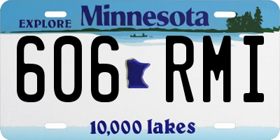 MN license plate 606RMI