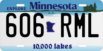 MN license plate 606RML