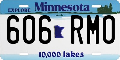 MN license plate 606RMO